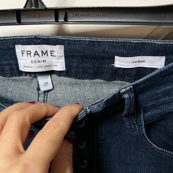 FRAME Le Bell Crop Lace-up Jeans in Hayworth 27 - Picture 6 of 12